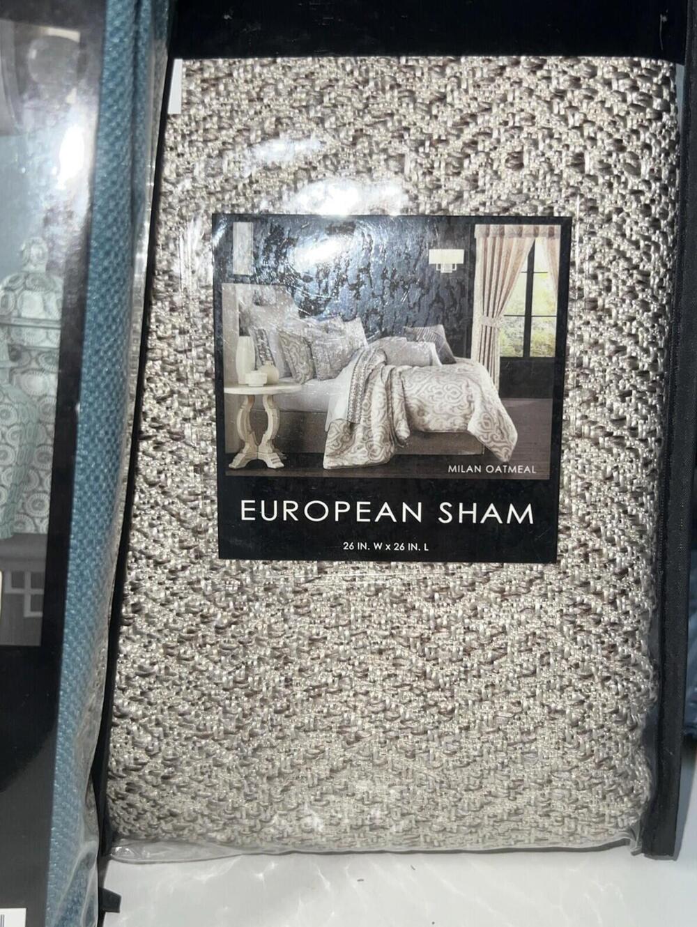 J Queen New York Milan Oatmeal Euro Sham, NWT
